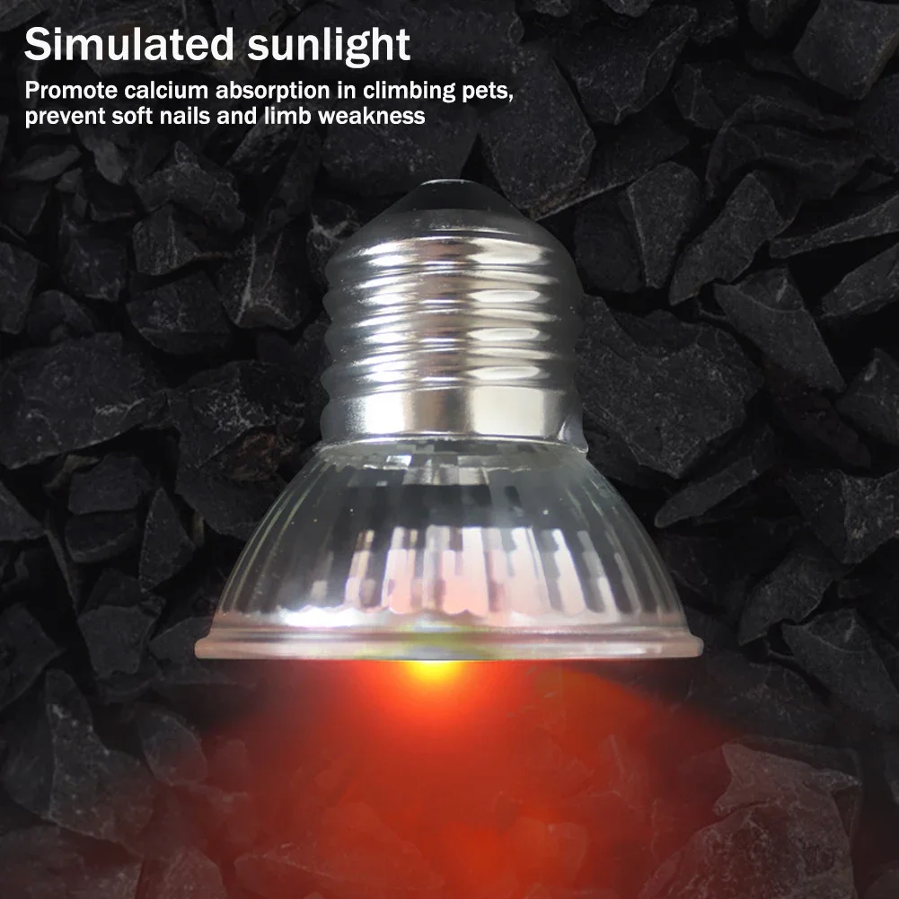 1Pc Reptile UVA UVB Heat Lamp Full Spectrum Sun Light Basking Spot Simulated Natural Sunlight Lizard Snake Turtle Heating Lamp