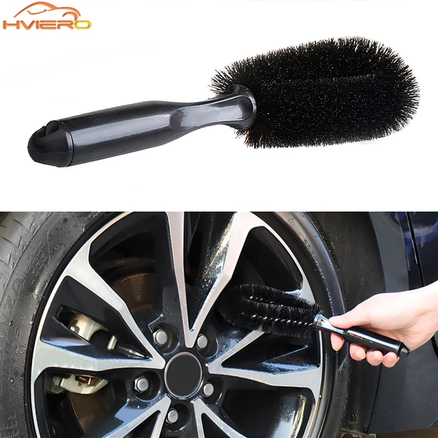 1/2X roue de lavage de voiture Handtruck moto bord souple moyeu brosse jante épurateur pneu poussière combinaison ensemble outils de nettoyage accessoires 1