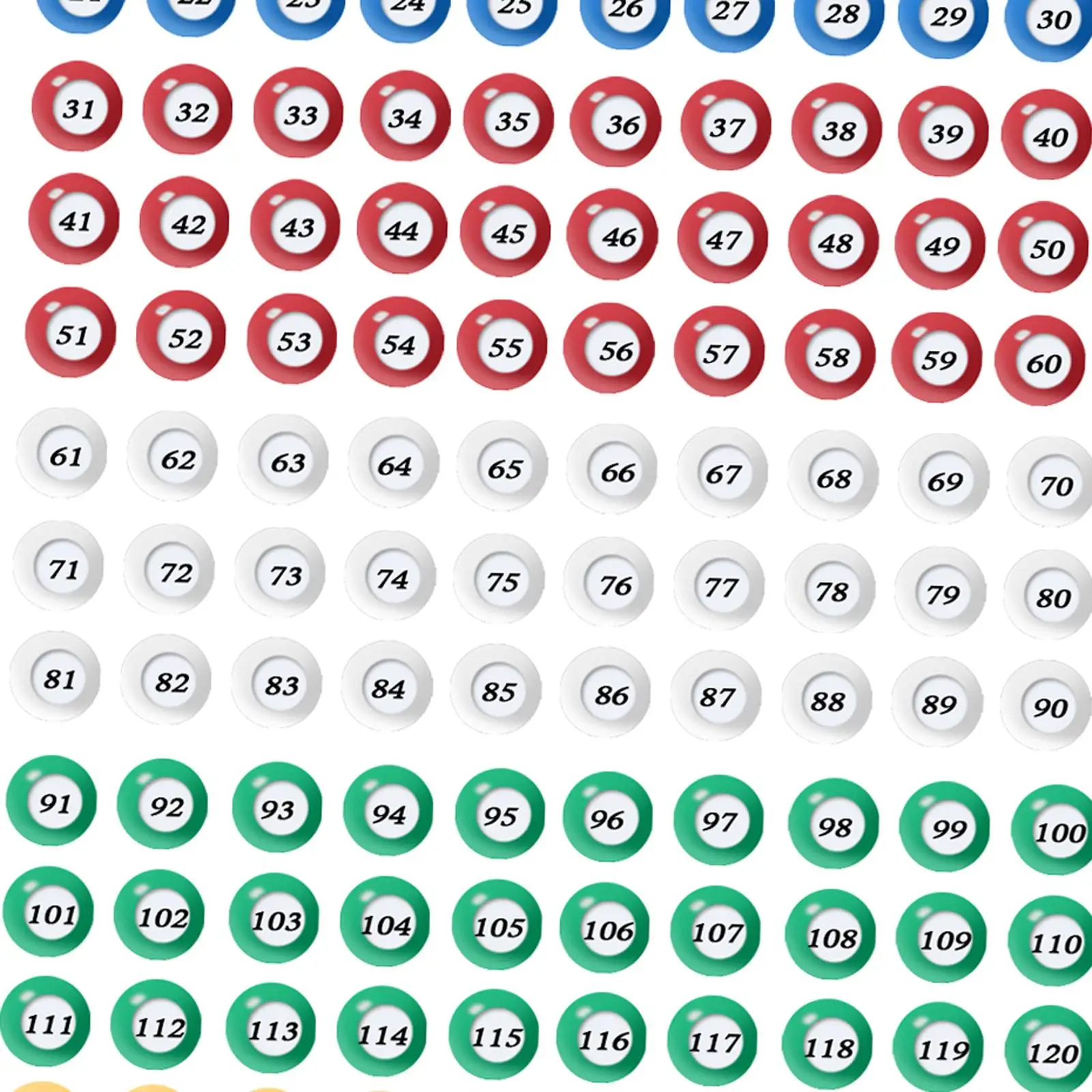 150x Bingo Balls Equipment Replace with Easy Read Window Raffle Balls for Home Parties Camping Game Night Large Group Activities
