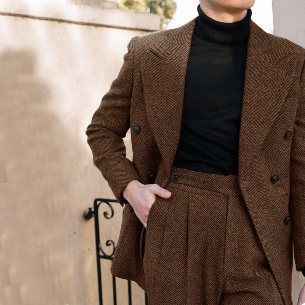 Men's Suit Bridegroom Wedding Dress Autumn Two-piece Set men suits jackets