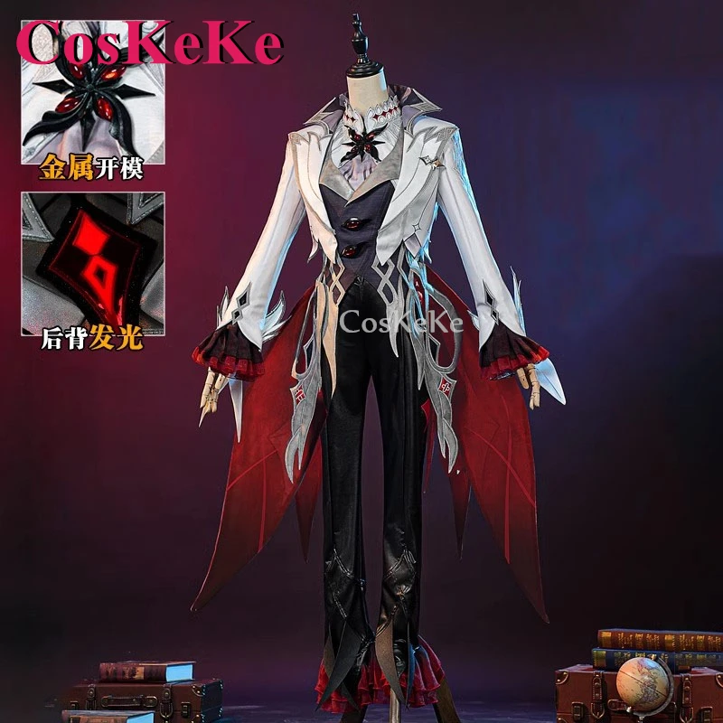 

CosKeKe Arlecchino Cosplay Game Genshin Impact Costume Fatui Full Set Combat Uniforms Halloween Party Role Play Clothing S-XXL