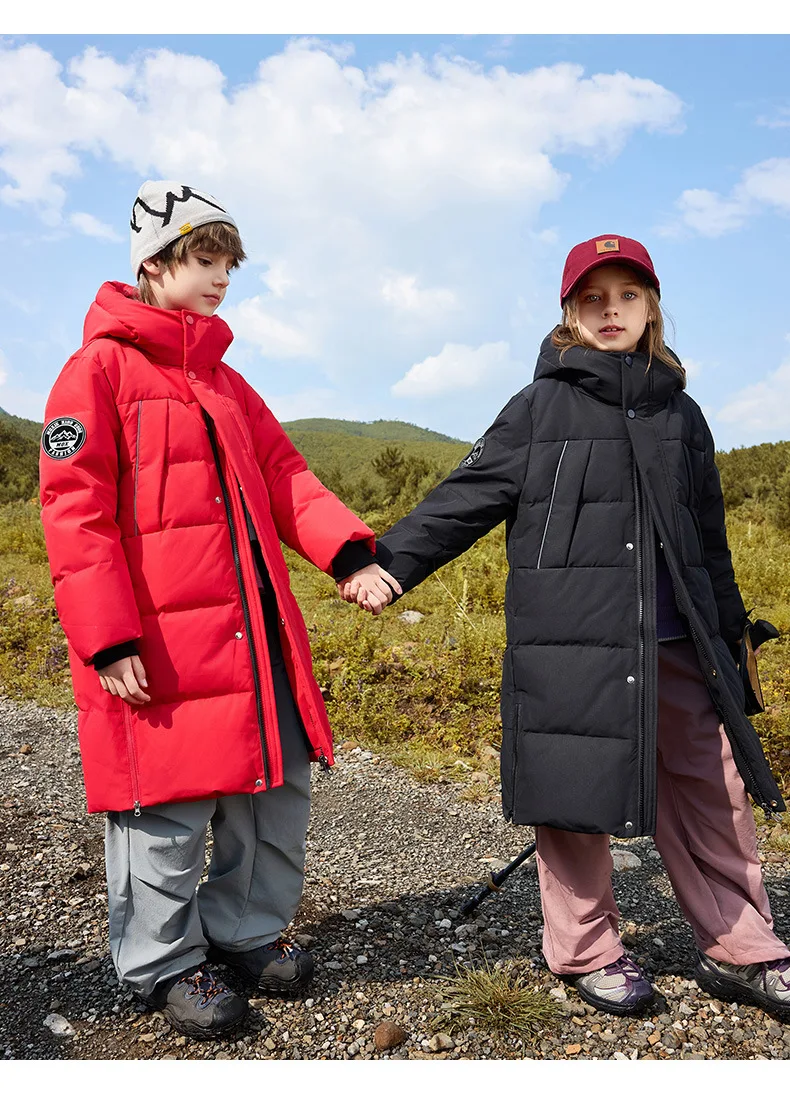 OLEKID 2025, Winter-Daunenjacke für Mädchen, mit Kapuze, wasserdicht, dick, warm, Teenager-Mädchen-Daunenjacke, 5–14 Jahre, Kinder-Parka, Oberbekleidung – Detail 12