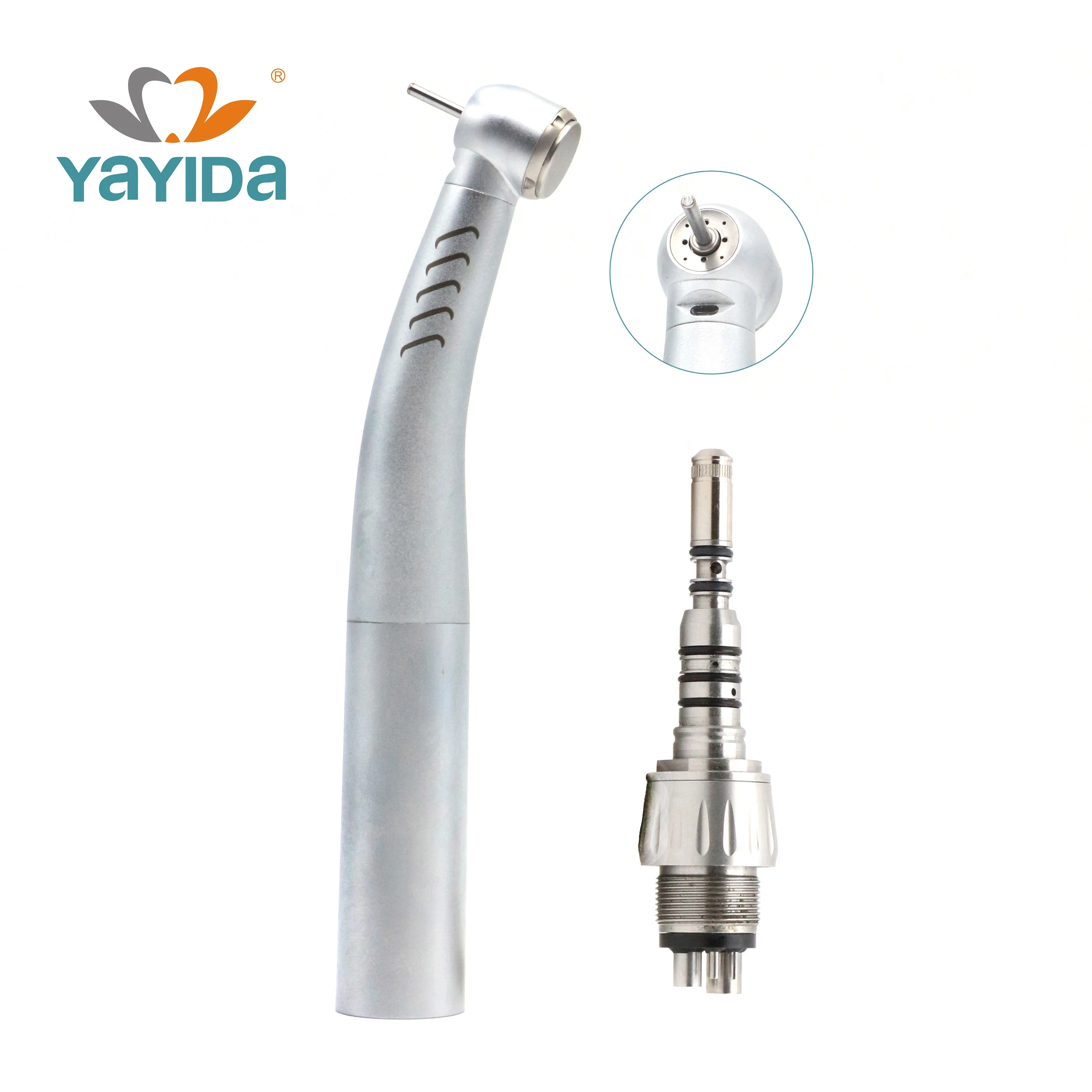 

den tal laboratory equipment push button 4 water spray fiber optic den tal handpiece