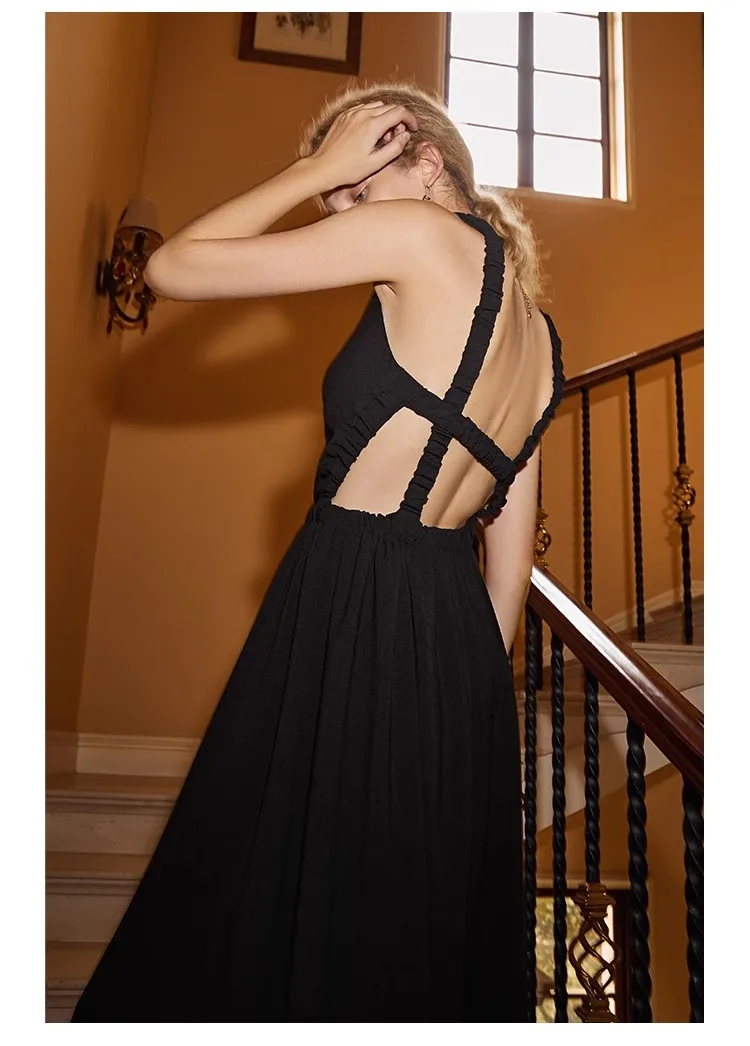 AEL Frauen Sexy Oansatz Rückenfreies Kleid Elegante Hohe Taille A-linie Kleider Berufung Party Vestidos – Detail 11