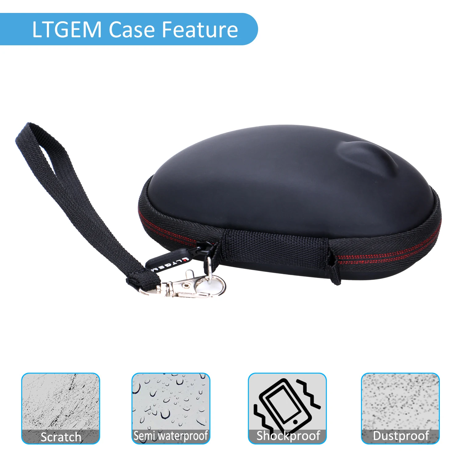 Ltgem-eva Case para Logitech G305 Gaming Mouse Transporte Impermeável Bolsa de Armazenamento Apenas Bolsa - Imagem 3