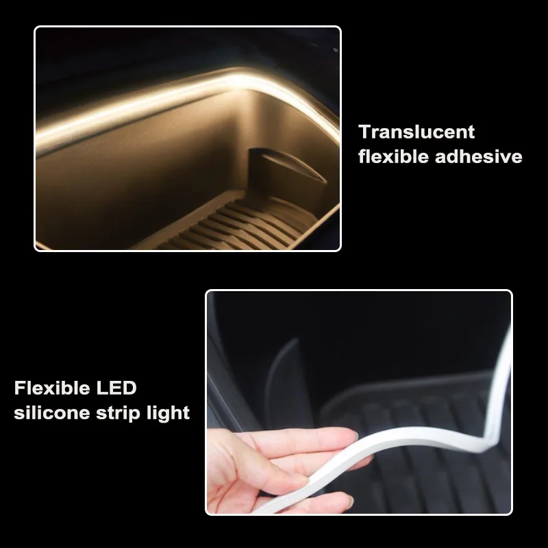 BLALION 차박 Frunk Brighten LED Strip Modified Ambient Light For Tesla Model 3 Y S 5M Waterproof Flexible Atmosphere Lamp 트렁크 앰비언트