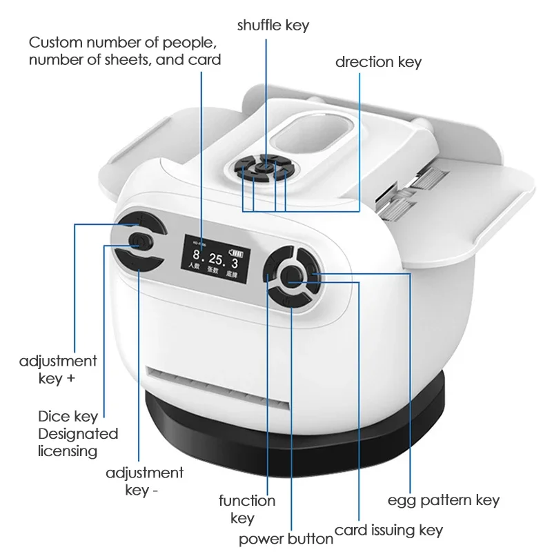 360 ° 回転自動カードシャッフルディーラーマシン 2 in 1 トランプ