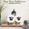 1/2pcs Black Sheep Toilet Paper Holder, Fun Toilet Paper Holder, Independent Bathroom Set, 3D Printed Black Sheep Toilet Paper 2