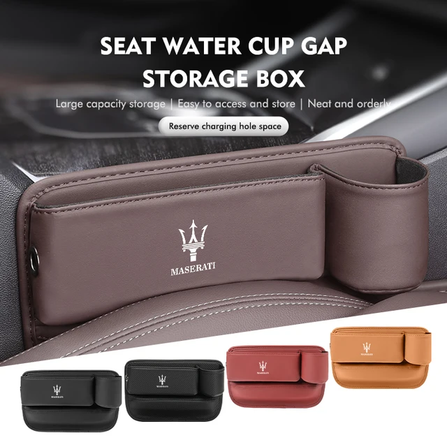 Car Seat Gap Storage Box Console Filler Stowing Tidying Case For Maserati Quattroporte Spyder Levante Coupe GranTurismo