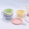 Pet Portable Foldable Bowl for Outdoor, Hanging Pet Drinking Water Feeding Silicone Bowl, Can be Used for Cats and Dogs 5