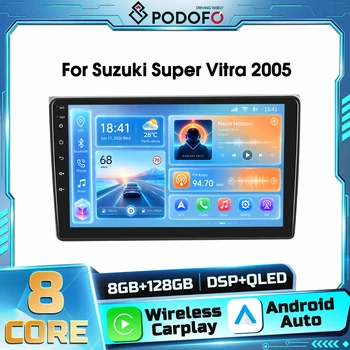 Reproductor Estéreo para Auto Android Podofo de 8 Núcleos y 2 DIN para Suzuki Super Vitra 2005, Carplay, Autoradio, Navegación GPS, Android Auto, WIFI, DSP, Receptor FM, RDS 1