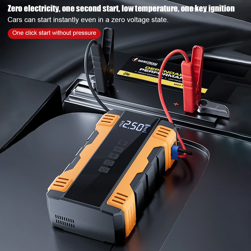 800A Car Jump Starter Power Bank 4 In 1 Air Compressor Tire Inflator 20000mAh Portable Battery Booster with LED Flashlight