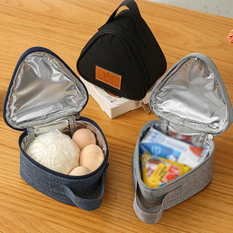Triangular Insulation Bag Aluminum Foil Convenient Box Tote Food Bags Student Rice Ball Bag Lunch Box Outdoor Portable Lunch