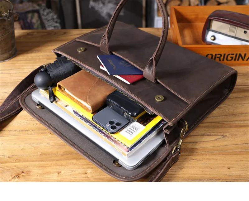 PNDME Business Vintage Designer Crazy Horse Rindsleder Herren Aktentasche Casual Büroarbeit Echtes Leder Anwalt Laptop Handtasche – Detail 20