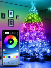  10M/20M USB Christmas Tree LED String Lights with Smart Bluetooth App Remote Control Christmas Home Decor Fairy Lights Garland 
