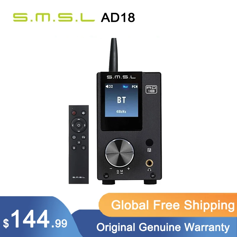 

SMSL AD18 80W2 Bluetooth 4.2 HIFI USB DSP Digital Decoding Power Amplifier