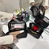 Double Layer Travel Cosmetic Bag Large Capacity Mesh Makeup Bag Makeup Storage Pouch Travel Toiletries Cosmetic Storage Bags 2