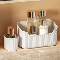 WORTHBUY Makeup Organizer Box Mirror Cabinet Plastic Cosmetics Storage Box Multifunctional Large Capacity Skincare Storage Case 2