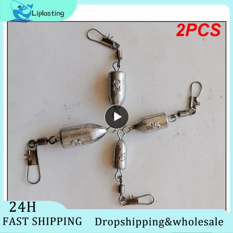 

2PCS Pendant Throwing Smooth Pendant Sea Stainless Steel Pole Lead Pendant Fishing Accessories Fishing Lead Pendant Type