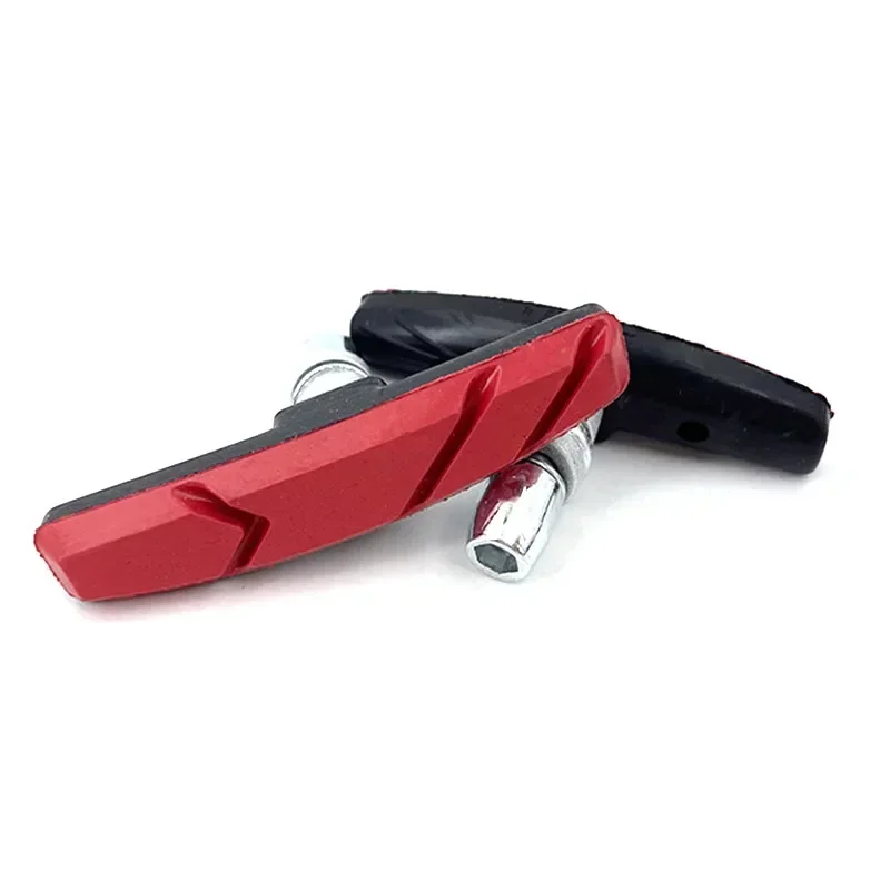 A Pair Bicycle Silent Brake Pads Cycling V Brake Holder Pads Rubber Pad for Long-lasting Performance