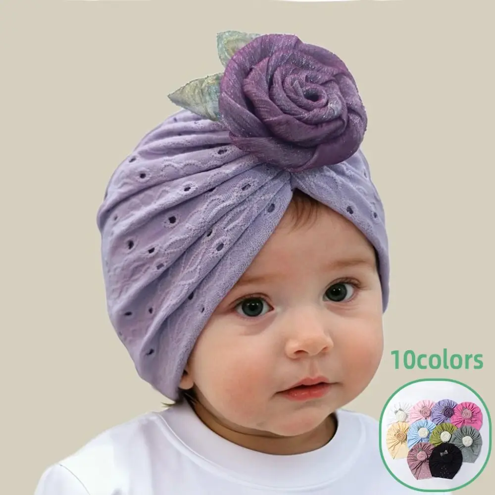 Breathable Baby Girl Turban Hat for Newborn Kids