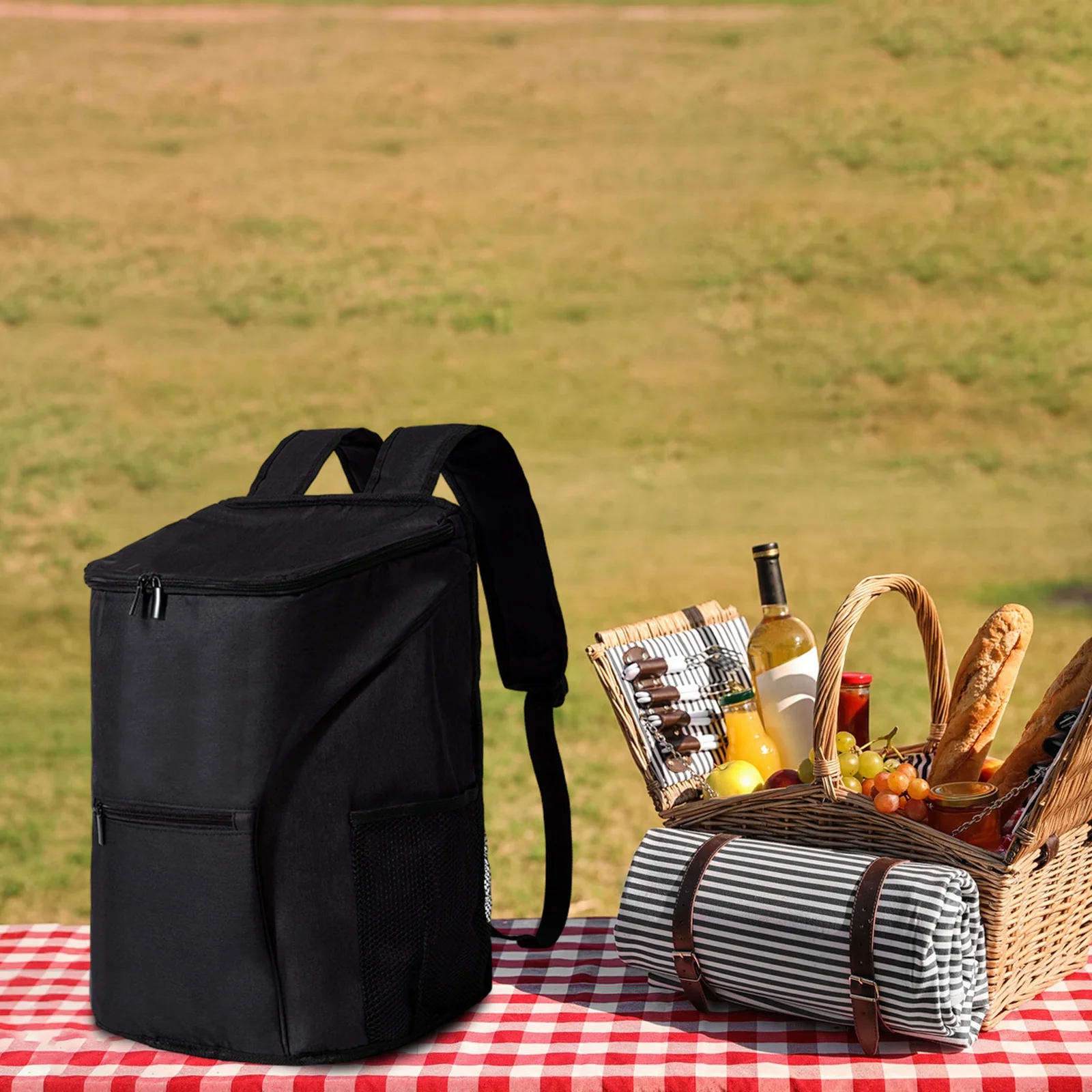 Waterproof Insulated Cooler Bags Thermal Backpack Zipper Cooler Lunch Beer Pouch for Outdoor Camping BBQ Picnic Travel Beach