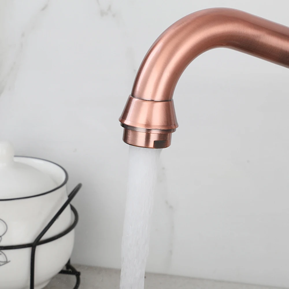 Antique Copper Bathroom Sink Faucet 360 Swivel Mixer Retro 2 handles 1 Hole Tap Deck Mounted Brass Faucets Tap basin faucet bathroom faucet
