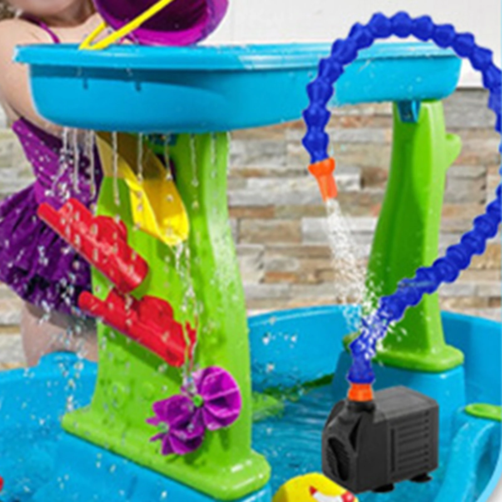 Water Table Pump Powerful Pump with Universal Tube Water for Kids Table Toy for Girls Boys Child Summer