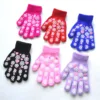 6-11Y Children Warm Gloves Winter New Students Kids Snowflake Love Print Knitted Mittens Outdoor Knitting Cycling Skiing Gloves 2