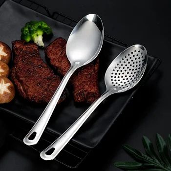 Set di posate per la casa con posate lucide a specchio da cucina per bambini, cucchiaio da zuppa con testa a punta in acciaio inossidabile 1