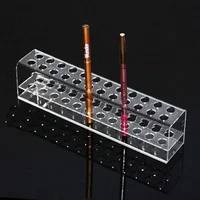 Clear 24 Slots Acrylic Eyeliner Lip Liner Pencil Holder Makeup Display Stand Organizer Makeup Brushes Shelf Cosmetic Storage Box 1
