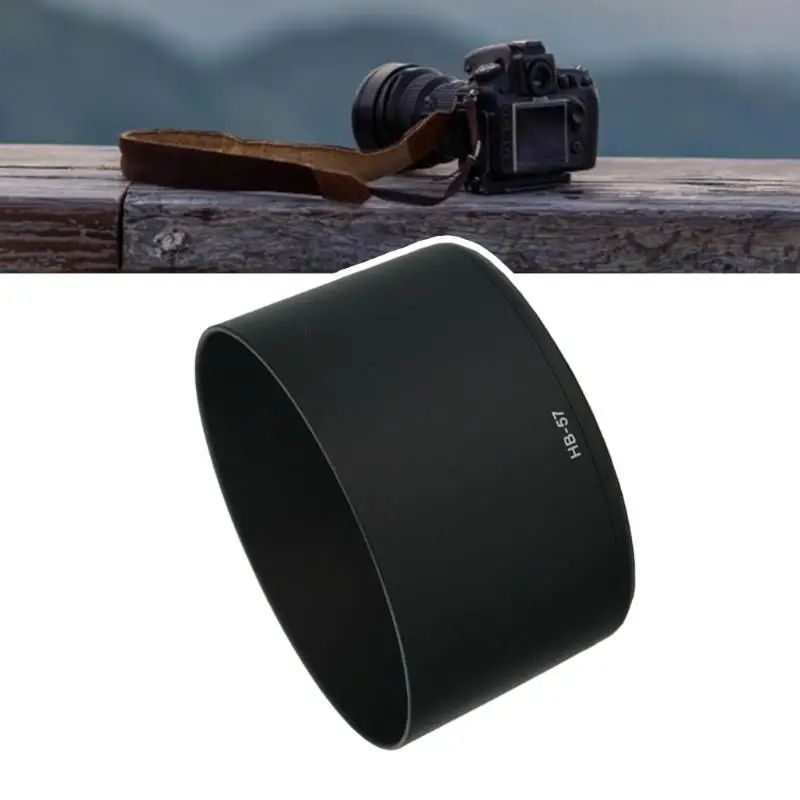 R53C HB57 Kamera-Gegenlichtblende für 55–300 mm F4,5 5,6 G, schützt vor Licht und Staub. HB57 Gegenlichtblende – Detail 1