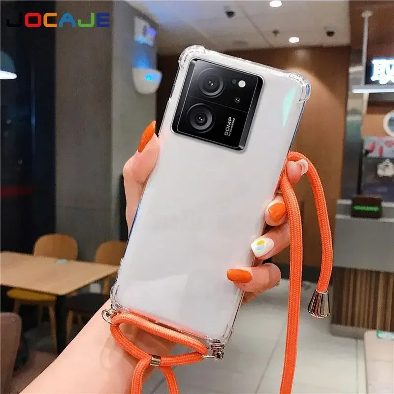 Transparent Shockproof Crossbody Lanyard Case