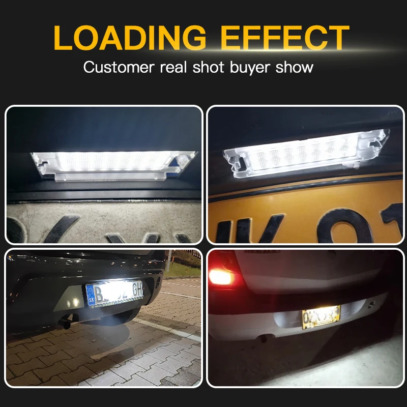 1pc For Renault Led License Number Plate Light Assembly For