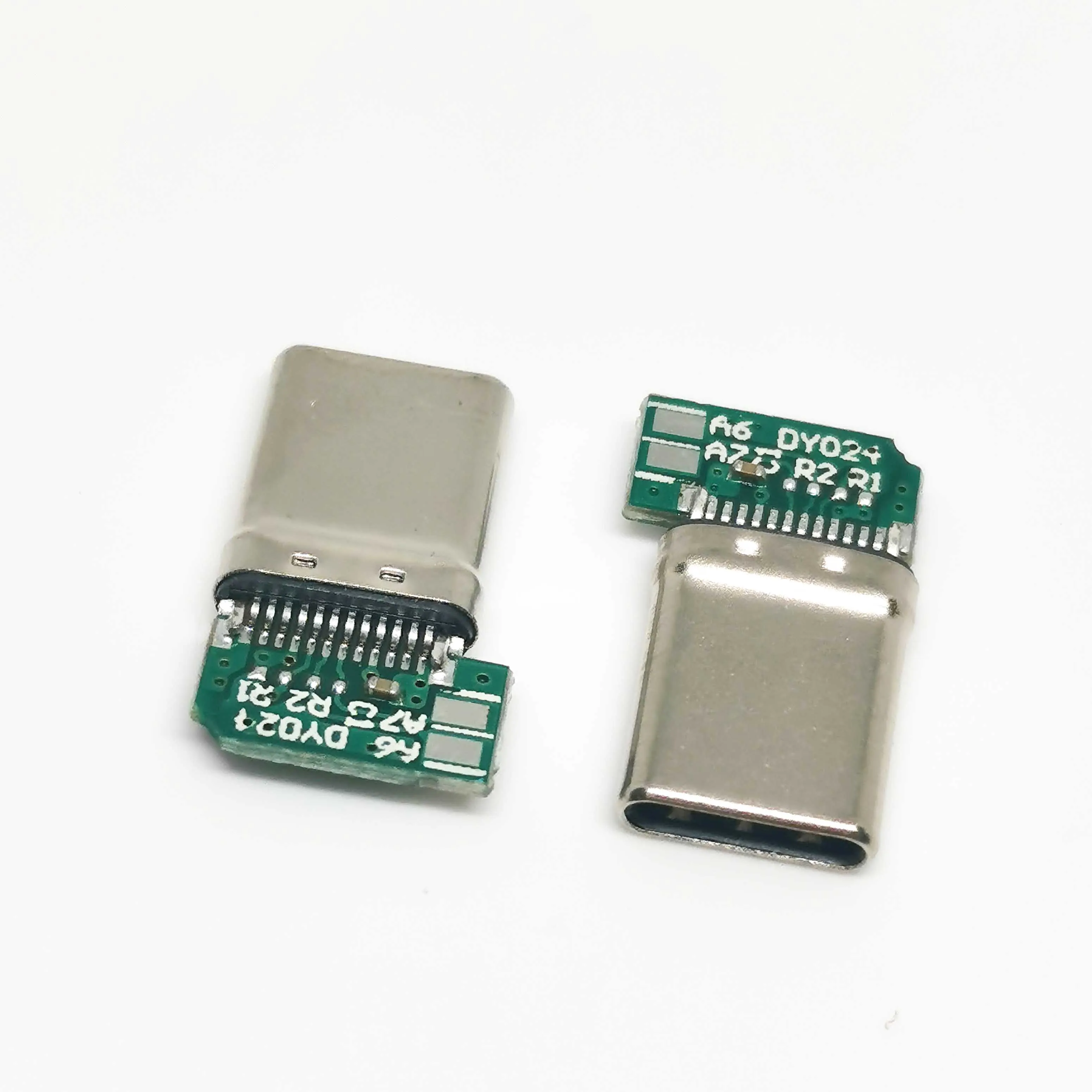 Enhanced USB3.1 Type-C Male Connector with Elbow Design and Interface Board