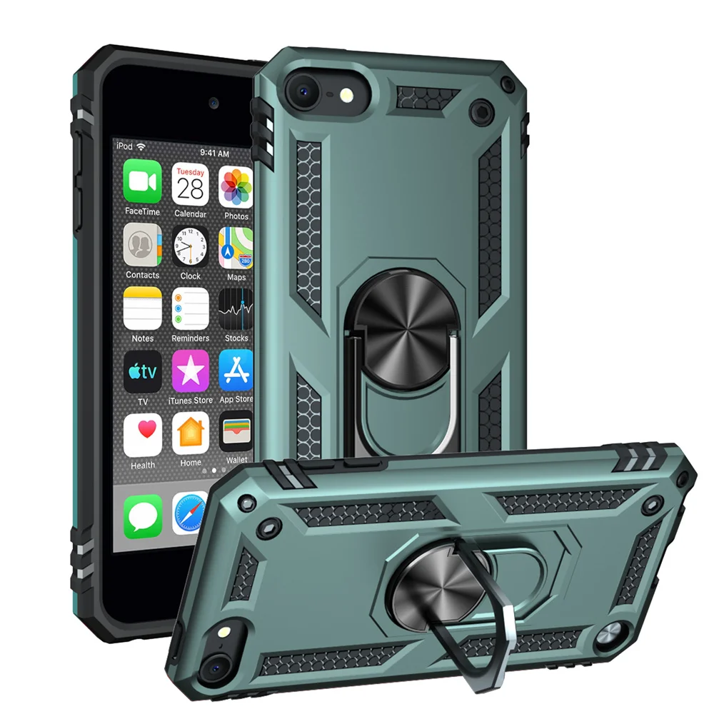 Custodia Antiurto Per Cavalletto Con Anello Antiurto Girevole A 360 ° Per Ipod Touch 5/6/7 Custodia Per Anello In Metallo Defender Per Impieghi Gravos
