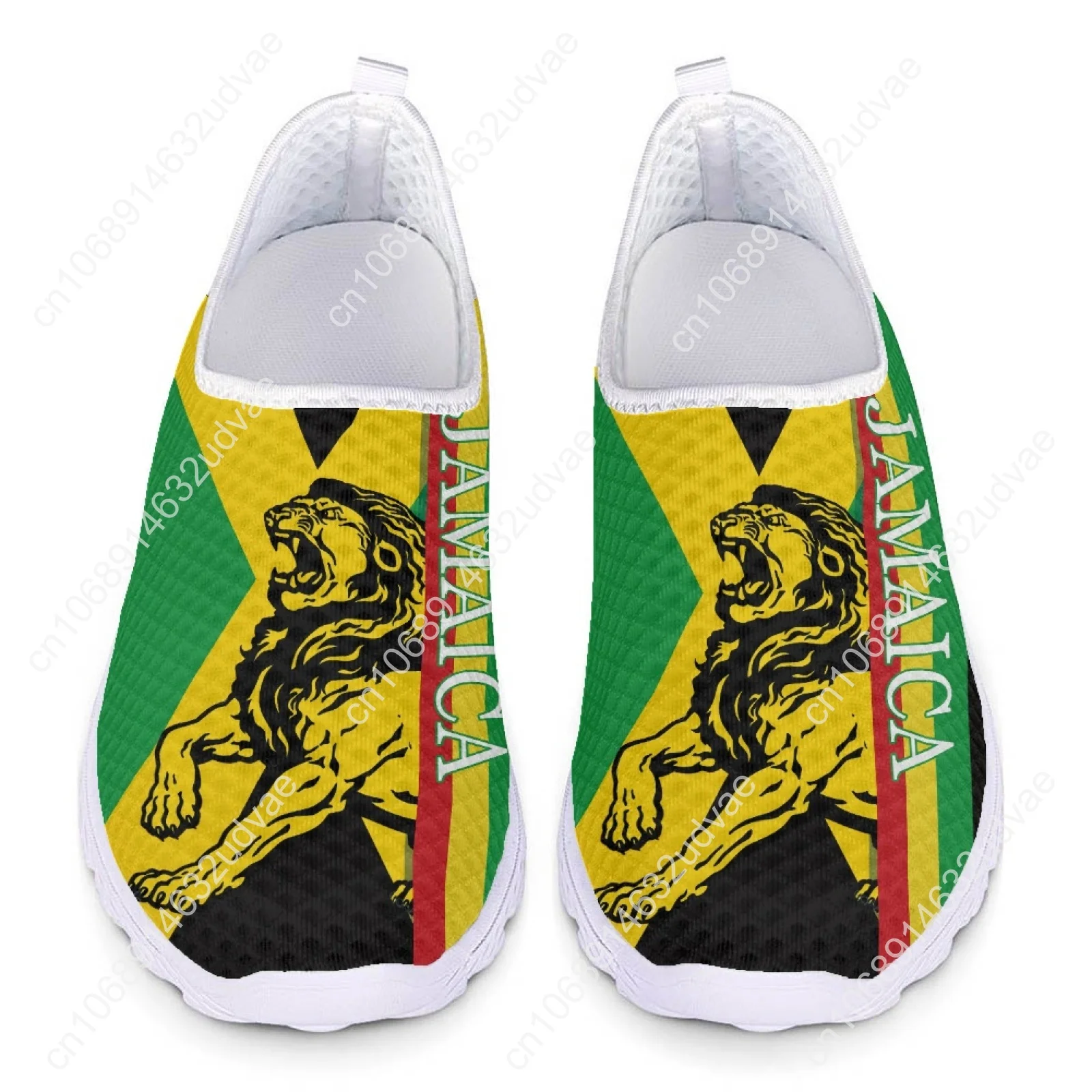 Fashion Jamaica Printed Ladies Flat Shoes Outdoor Breathable Mesh Sneakers for Women Lightweight Slip-on Loafers Hot