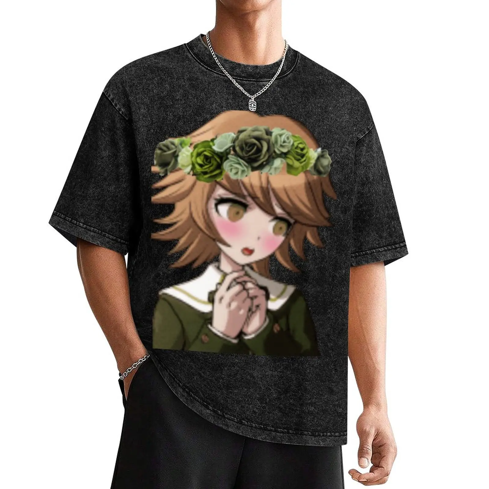 Danganronpa Chihiro Fujisaki With Flower Crown PTTT1604 Washed T-Shirt 1 - Danganronpa Merch S3afc4ef84cbd4b4c852653250ddc2ea4m - Danganronpa Merch