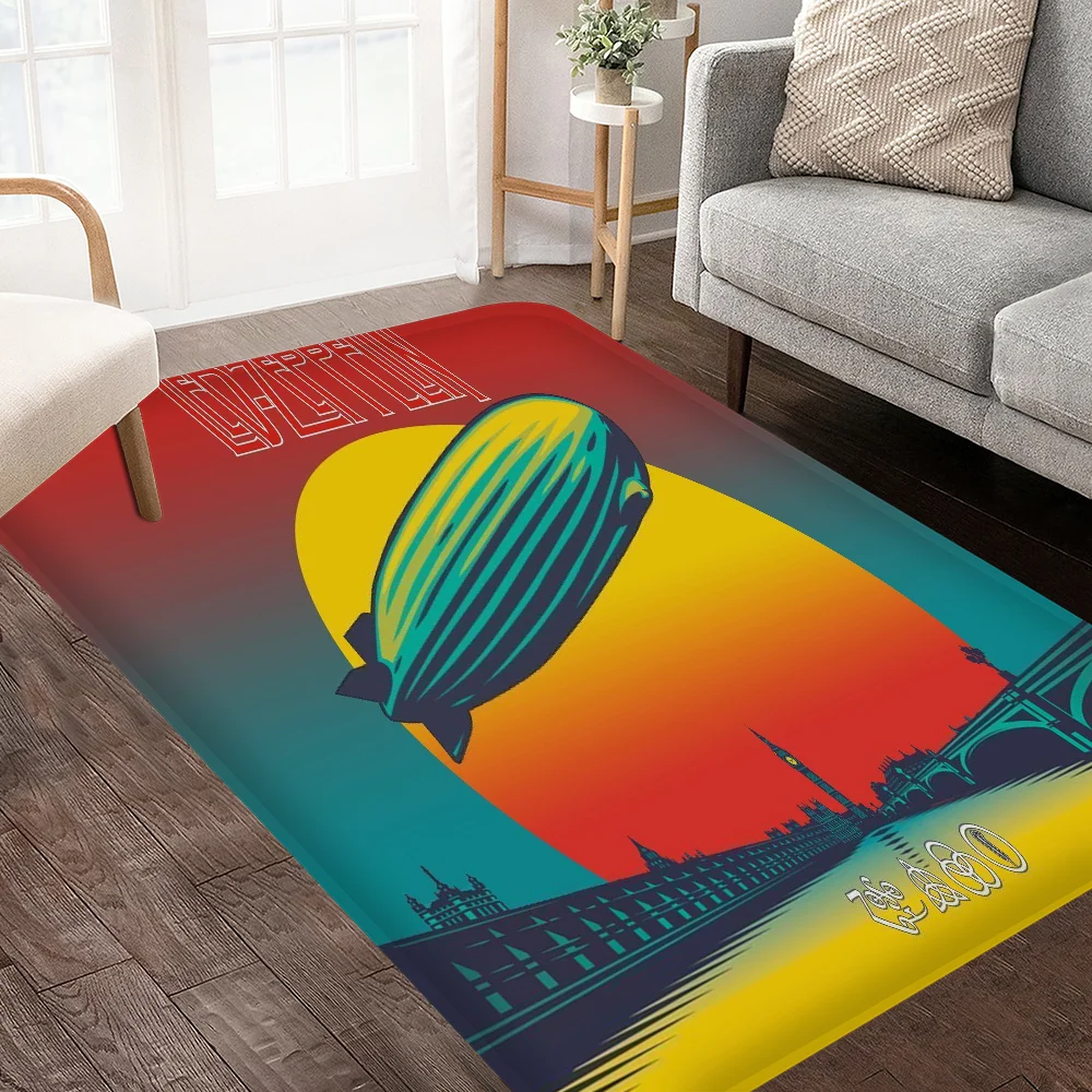 Led-Zeppelin Hallway Carpet Washable Non-Slip Living Room Sofa Chairs Area Mat Kitchen Doormat Area Rug 5