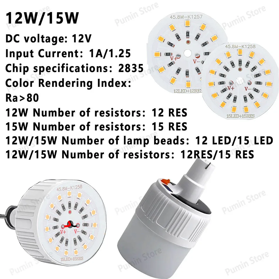 Description Picture 5 of item10pcs LED 2835 Lamp Bead DC12V 17W 21W LED Bulb Lamp Circular Warm White For Mobile Light Accessory Light Board