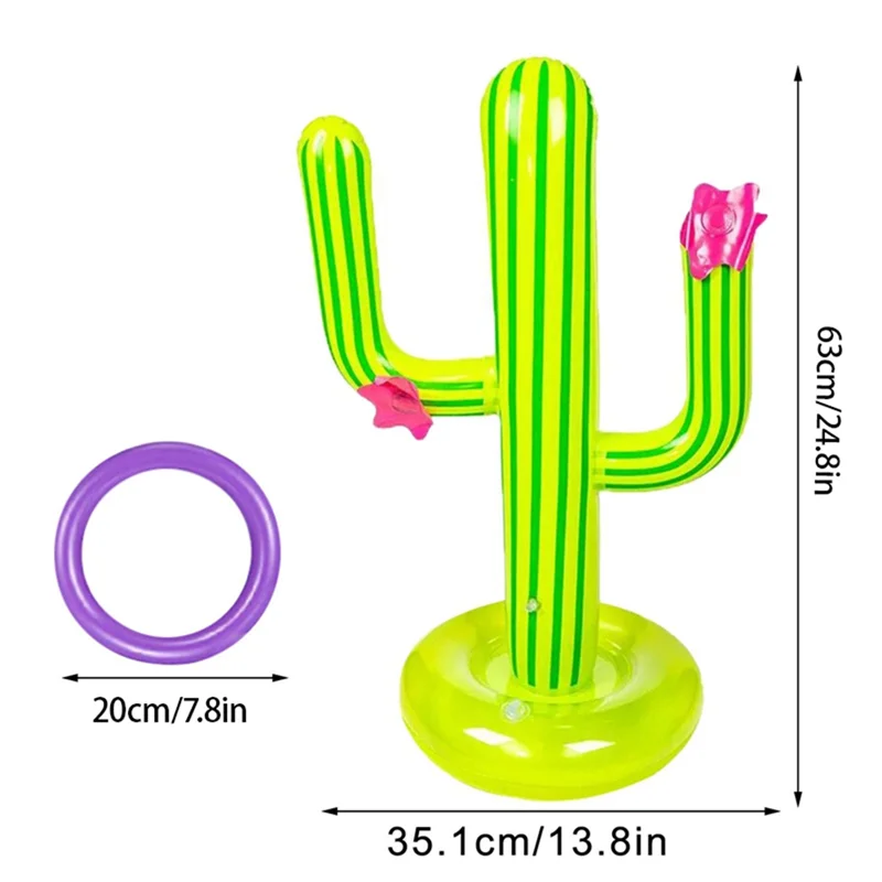 A75T 2팩 풍선 선인장 던지기 세트 해변 파티 용품 풍선 선인장