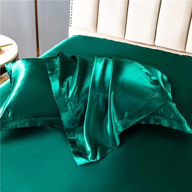1pcs Man-made Mulberry Silky Pillowcase  Pillow Case Cover Satin Home Textile Bedding Hotel Pillowcases 3