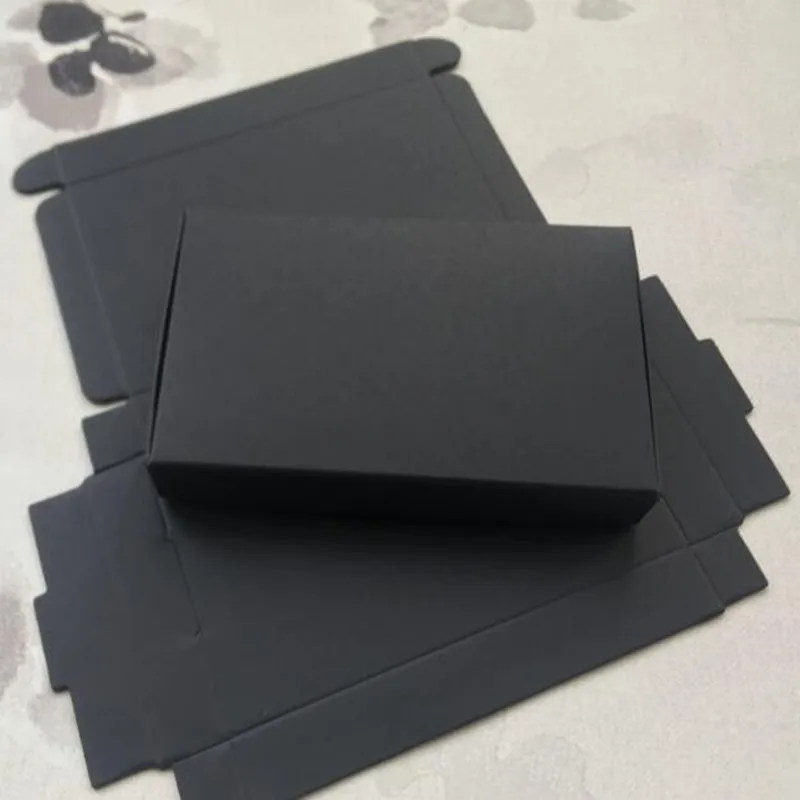 50pcs Black Paper Gift Packaging Boxes Black Paper Craft Gift Boxes