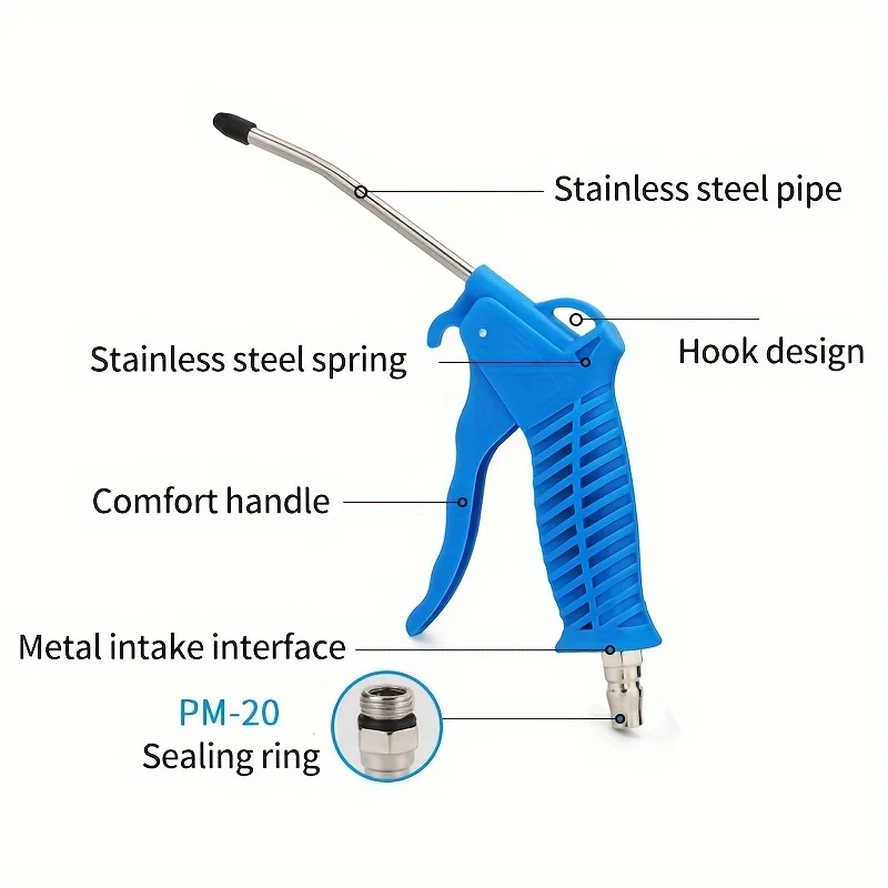 Pneumatic Plastic Dust Gun Long Mouthed Air Gun