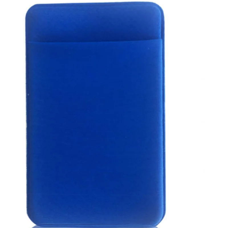 Fashion Elastic Lycra Adhesive Cell Phone ID Credit Card Holder Women Sticker Pocket Wallet Case