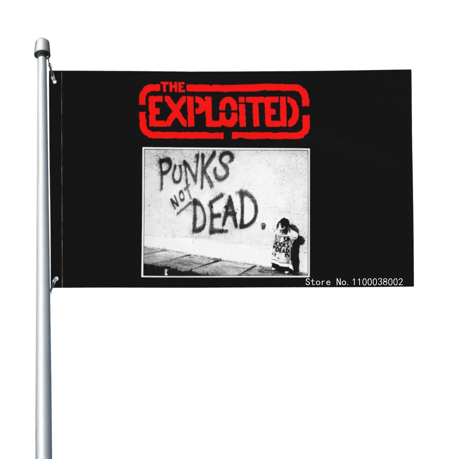The Exploited Scottish Punk Rock Band Punks Not Dead Flag Banner Promotion Club Party Holiday Sport |
