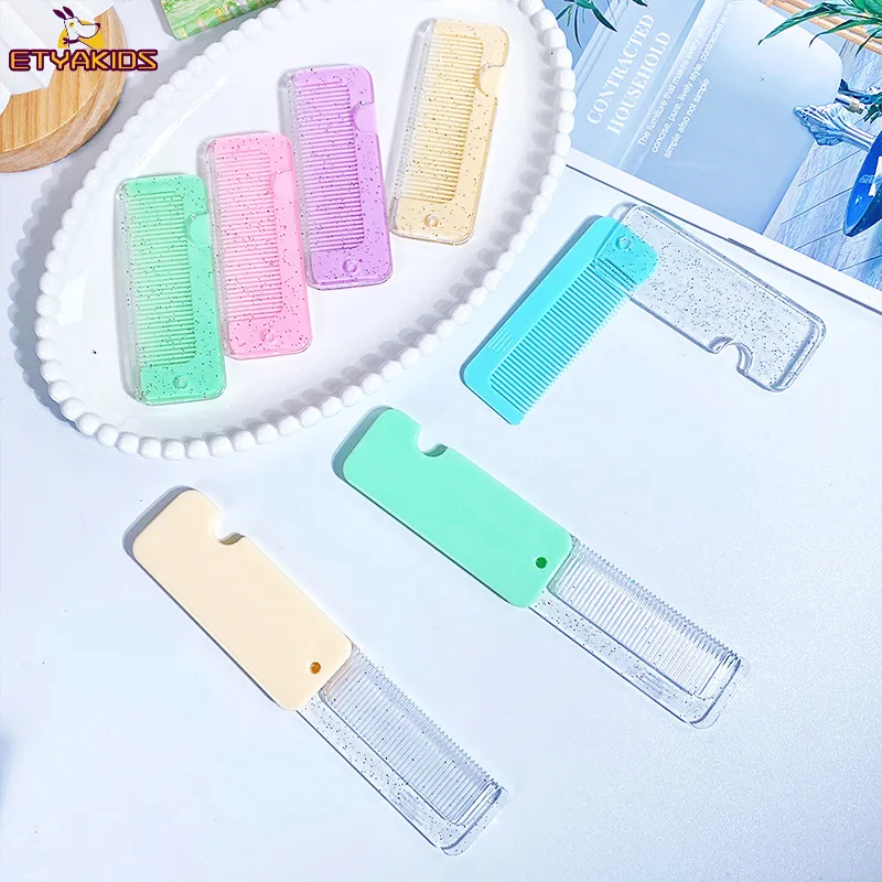 Mini Kids Hair Combs Solid Color Massage Hair Comb for Mother& Children Small Portable Travel