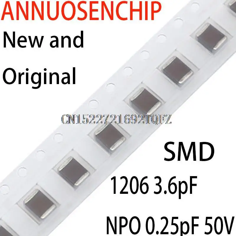 

4000PCS New and Original Error smd capacitor 1206 3.6pF NPO 0.25pF 50V