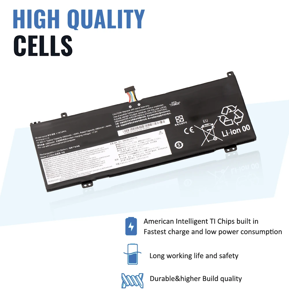 Etesbay L18c4pf0 Bateria do Portátil para Lenovo Thinkbook 13s-iml 13s-iwl 14s-iml 14s-iwl 20rr 20rs 20r9 20rm Series 2964mah 45wh - Imagem 4