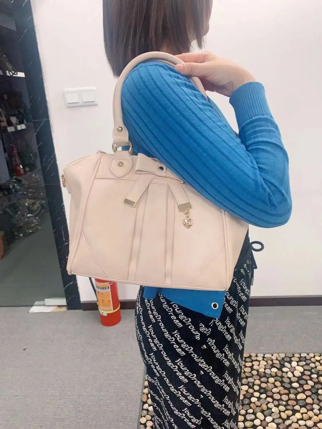 JIAERDI Lolita Jk White Handbag Women Japanese Bow Leather Large Capacity Tote Bag Ladies Retro Sweet shoulder Crossbody Bags